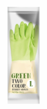 RUBBER GLOVE WITH TWO TONE COLOR